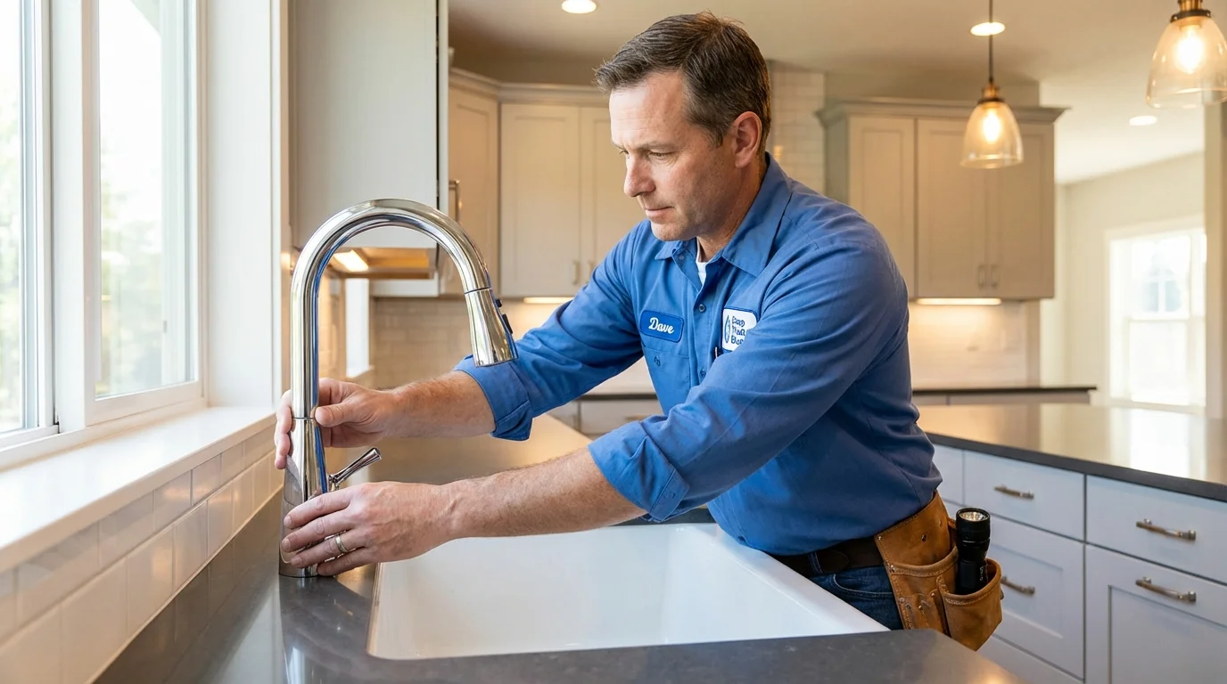 Kitchen faucet installation by Johns Plumbing LLC in Frankton